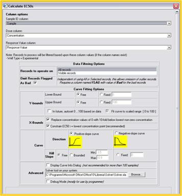 Curve fitting tool