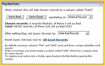 Flag Bad Data tool